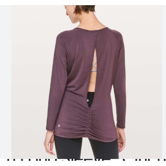 Lululemon Deep Stretch Long Sleeve Purple Size 6 Top - Picture 5 of 5